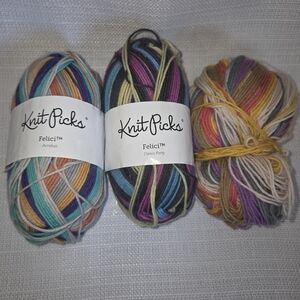 Lot Of (3) Knit Picks Felici Yarn
